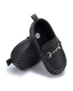 First walker Pu leather dress baby boy Soft sole infant Moccasins baby loafers shoes Black